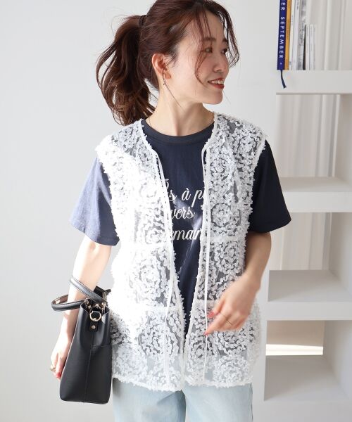 le.coeur blanc / ルクールブラン シャツ・ブラウス | TORRAZZO DONNA別注フラワーレースノースリ | 詳細25