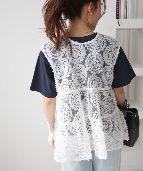 le.coeur blanc / ルクールブラン シャツ・ブラウス | TORRAZZO DONNA別注フラワーレースノースリ | 詳細26