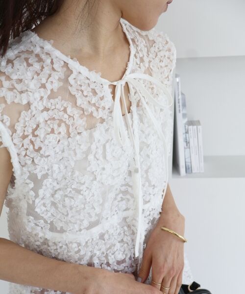 le.coeur blanc / ルクールブラン シャツ・ブラウス | TORRAZZO DONNA別注フラワーレースノースリ | 詳細4