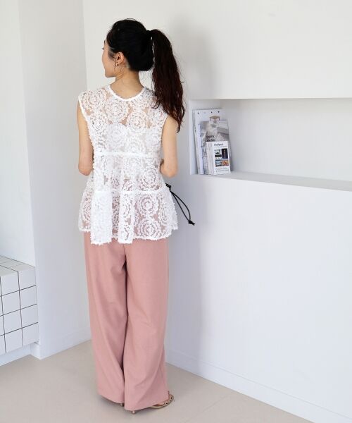 le.coeur blanc / ルクールブラン シャツ・ブラウス | TORRAZZO DONNA別注フラワーレースノースリ | 詳細8