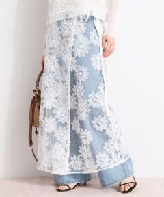 le.coeur blanc / ルクールブラン ロング・マキシ丈スカート | TORRAZZO DONNAフローラルレースラップスカート