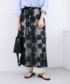 le.coeur blanc / ルクールブラン ロング・マキシ丈スカート | TORRAZZO DONNAフローラルレースラップスカート