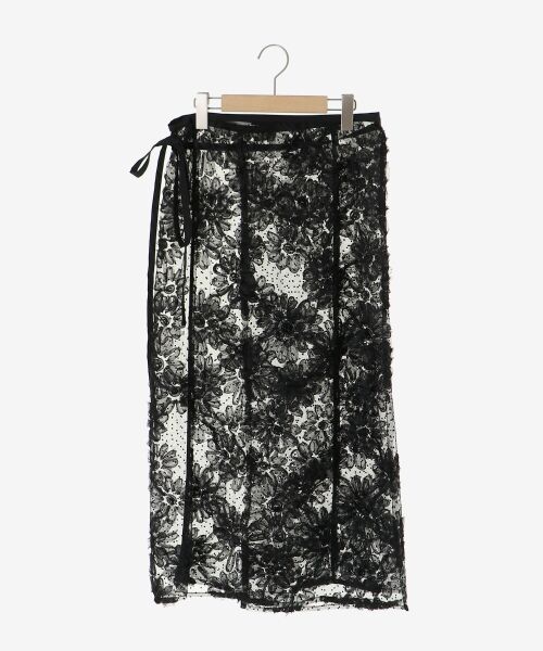 le.coeur blanc / ルクールブラン ロング・マキシ丈スカート | TORRAZZO DONNAフローラルレースラップスカート | 詳細12