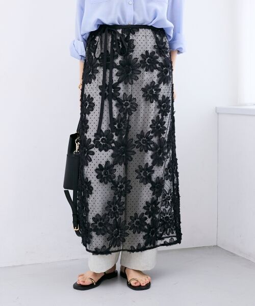 le.coeur blanc / ルクールブラン ロング・マキシ丈スカート | TORRAZZO DONNAフローラルレースラップスカート | 詳細13