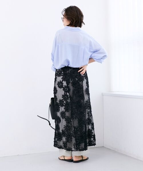 le.coeur blanc / ルクールブラン ロング・マキシ丈スカート | TORRAZZO DONNAフローラルレースラップスカート | 詳細17