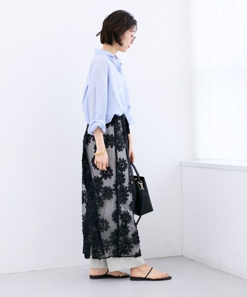 le.coeur blanc / ルクールブラン ロング・マキシ丈スカート | TORRAZZO DONNAフローラルレースラップスカート | 詳細18