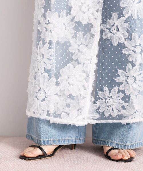 le.coeur blanc / ルクールブラン ロング・マキシ丈スカート | TORRAZZO DONNAフローラルレースラップスカート | 詳細6