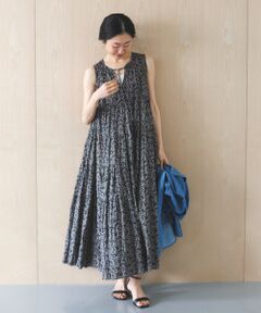 le.coeur blanc / ルクールブラン ロング・マキシ丈ワンピース | Fanaka別注フラワー柄ノースリワンピ