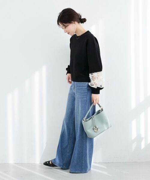 le.coeur blanc / ルクールブラン スウェット | 《WEB限定アイテム》袖レースダンボールスウェット | 詳細28