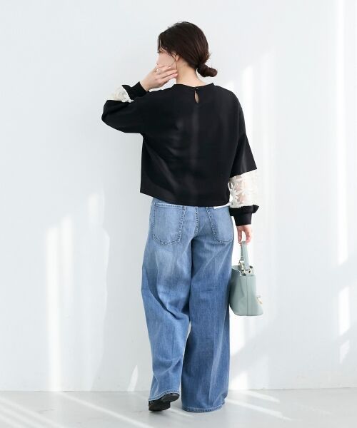 le.coeur blanc / ルクールブラン スウェット | 《WEB限定アイテム》袖レースダンボールスウェット | 詳細29