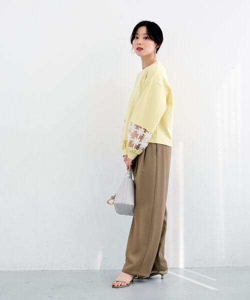 le.coeur blanc / ルクールブラン スウェット | 《WEB限定アイテム》袖レースダンボールスウェット | 詳細8