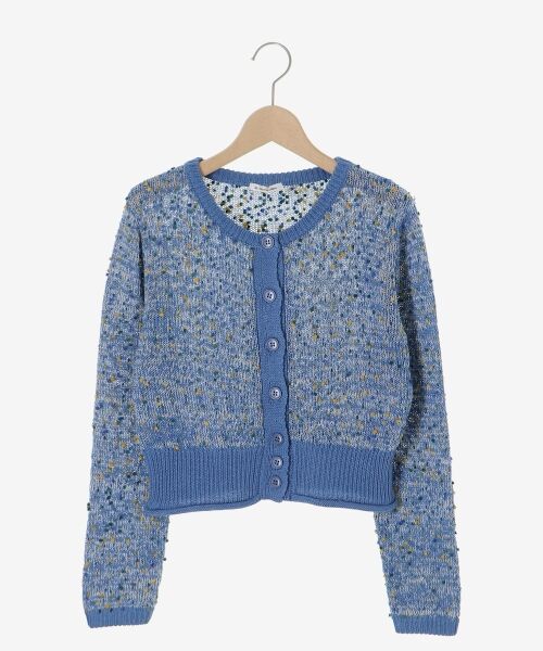 le.coeur blanc / ルクールブラン カーディガン・ボレロ | 《WEB限定アイテム》pomponヤーンニットカーディガン | 詳細1