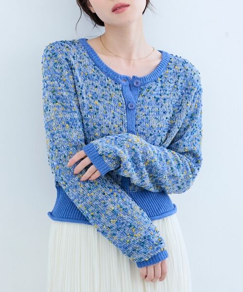 le.coeur blanc / ルクールブラン カーディガン・ボレロ | 《WEB限定アイテム》pomponヤーンニットカーディガン | 詳細11