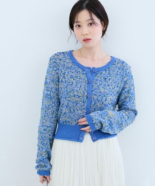 le.coeur blanc / ルクールブラン カーディガン・ボレロ | 《WEB限定アイテム》pomponヤーンニットカーディガン | 詳細2