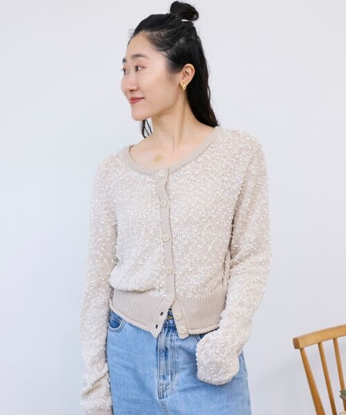 le.coeur blanc / ルクールブラン カーディガン・ボレロ | 《WEB限定アイテム》pomponヤーンニットカーディガン | 詳細25