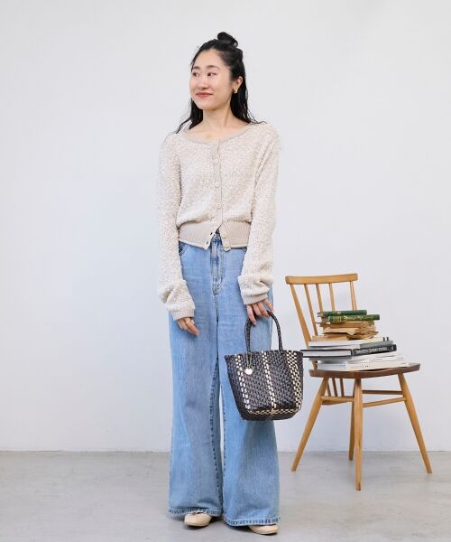 le.coeur blanc / ルクールブラン カーディガン・ボレロ | 《WEB限定アイテム》pomponヤーンニットカーディガン | 詳細27