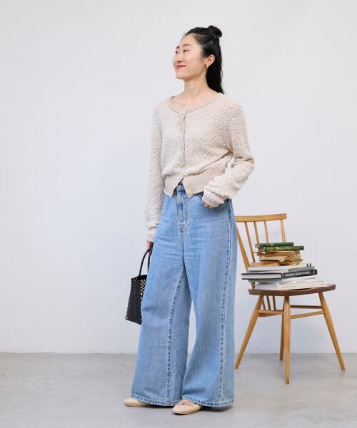 le.coeur blanc / ルクールブラン カーディガン・ボレロ | 《WEB限定アイテム》pomponヤーンニットカーディガン | 詳細29