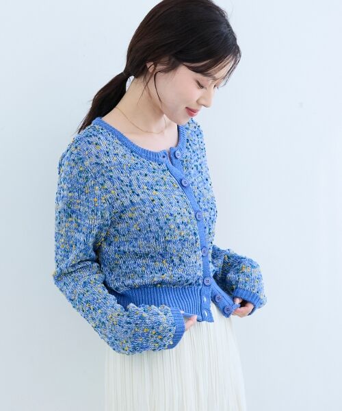 le.coeur blanc / ルクールブラン カーディガン・ボレロ | 《WEB限定アイテム》pomponヤーンニットカーディガン | 詳細6