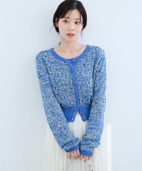 le.coeur blanc / ルクールブラン カーディガン・ボレロ | 《WEB限定アイテム》pomponヤーンニットカーディガン | 詳細9