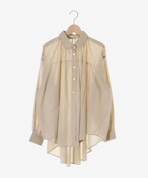 le.coeur blanc / ルクールブラン シャツ・ブラウス | 《WEB限定アイテム》バックギャザーオーバーシャツ | 詳細1