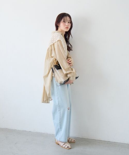 le.coeur blanc / ルクールブラン シャツ・ブラウス | 《WEB限定アイテム》バックギャザーオーバーシャツ | 詳細11