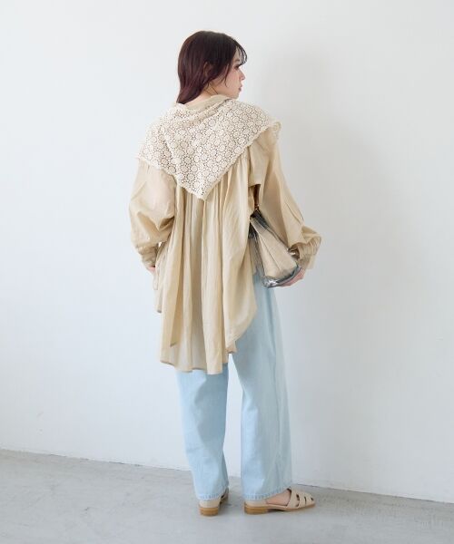 le.coeur blanc / ルクールブラン シャツ・ブラウス | 《WEB限定アイテム》バックギャザーオーバーシャツ | 詳細15