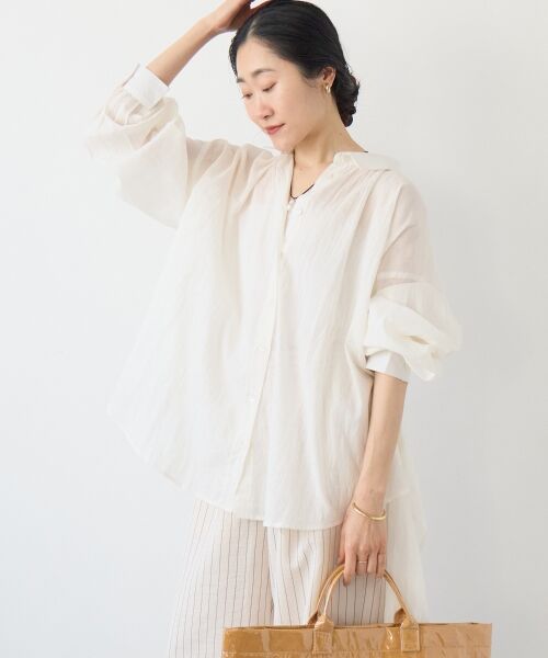 le.coeur blanc / ルクールブラン シャツ・ブラウス | 《WEB限定アイテム》バックギャザーオーバーシャツ | 詳細19