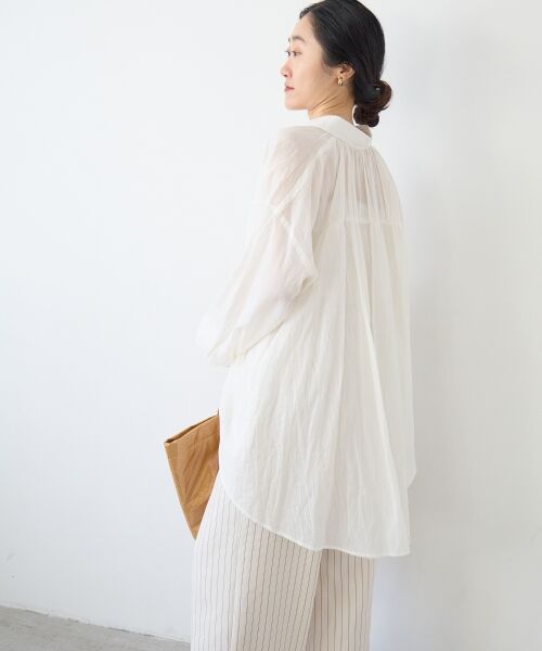 le.coeur blanc / ルクールブラン シャツ・ブラウス | 《WEB限定アイテム》バックギャザーオーバーシャツ | 詳細21