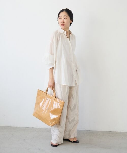 le.coeur blanc / ルクールブラン シャツ・ブラウス | 《WEB限定アイテム》バックギャザーオーバーシャツ | 詳細23