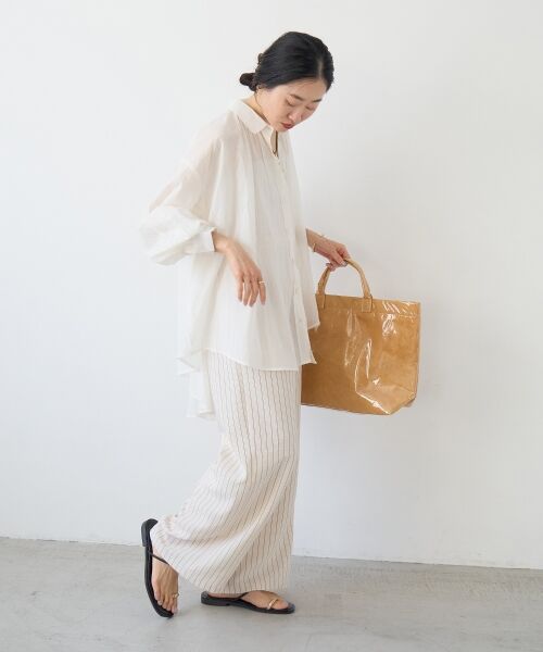 le.coeur blanc / ルクールブラン シャツ・ブラウス | 《WEB限定アイテム》バックギャザーオーバーシャツ | 詳細24