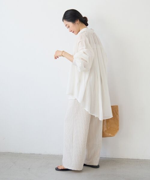 le.coeur blanc / ルクールブラン シャツ・ブラウス | 《WEB限定アイテム》バックギャザーオーバーシャツ | 詳細25
