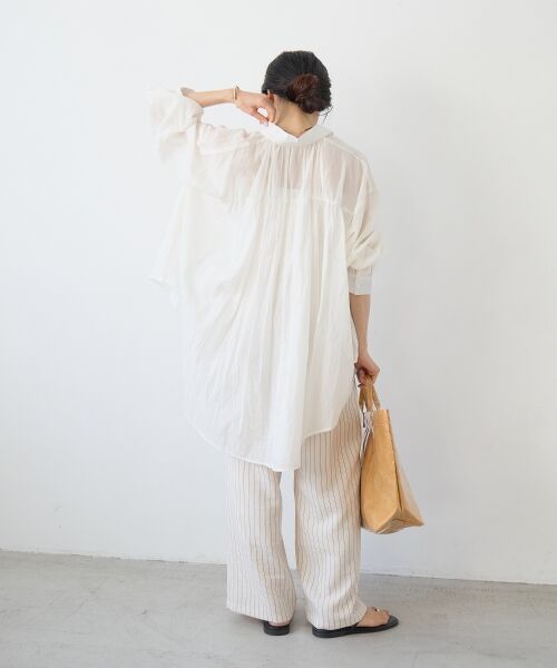 le.coeur blanc / ルクールブラン シャツ・ブラウス | 《WEB限定アイテム》バックギャザーオーバーシャツ | 詳細27