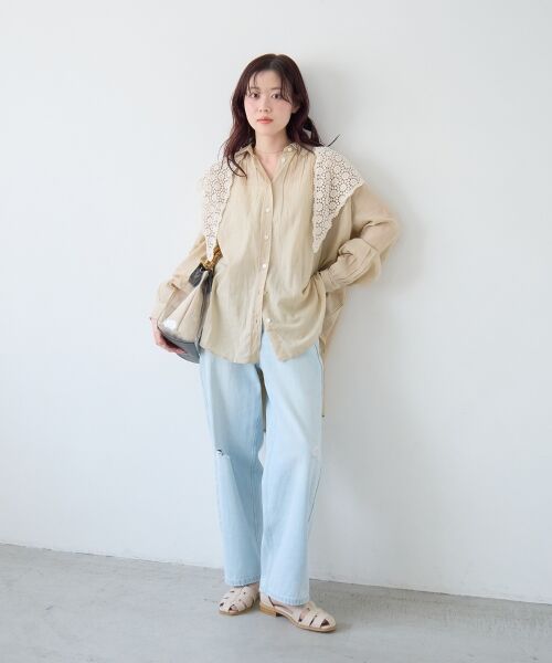 le.coeur blanc / ルクールブラン シャツ・ブラウス | 《WEB限定アイテム》バックギャザーオーバーシャツ | 詳細8