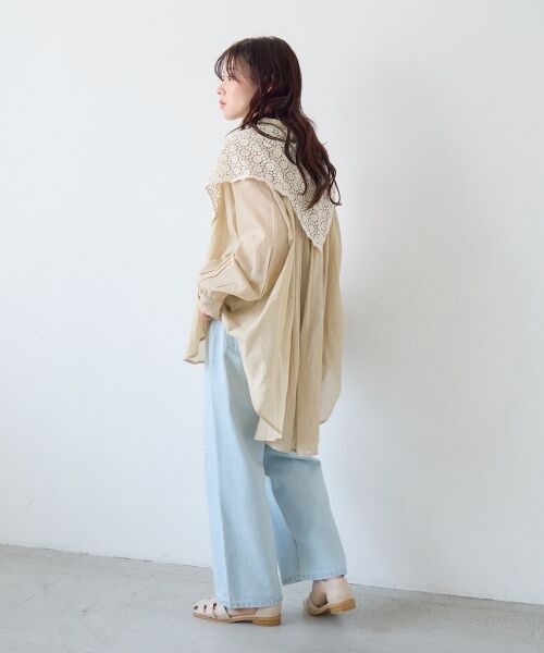 le.coeur blanc / ルクールブラン シャツ・ブラウス | 《WEB限定アイテム》バックギャザーオーバーシャツ | 詳細9