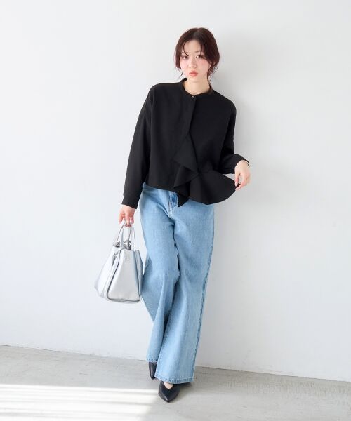 le.coeur blanc / ルクールブラン ブルゾン | 《WEB限定アイテム》アシメフリルブラウスブルゾン | 詳細11