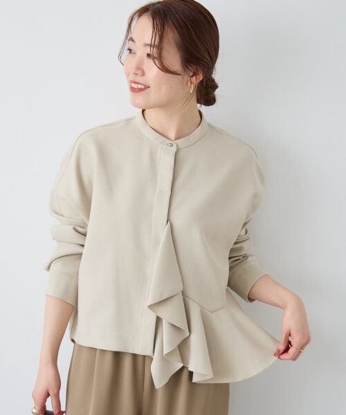 le.coeur blanc / ルクールブラン ブルゾン | 《WEB限定アイテム》アシメフリルブラウスブルゾン | 詳細18