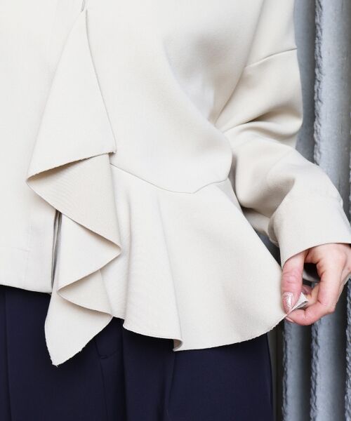 le.coeur blanc / ルクールブラン ブルゾン | 《WEB限定アイテム》アシメフリルブラウスブルゾン | 詳細30