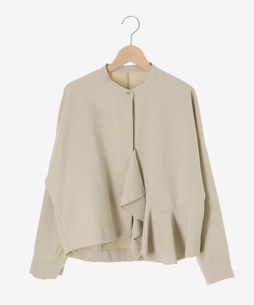 le.coeur blanc / ルクールブラン ブルゾン | アシメフリルブラウスブルゾン（ベージュ）
