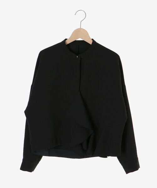 le.coeur blanc / ルクールブラン ブルゾン | アシメフリルブラウスブルゾン（ブラック）