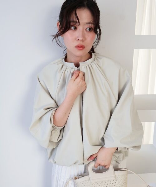 le.coeur blanc / ルクールブラン ブルゾン | 《WEB限定アイテム》バルーンデザインノーカラーブルゾン | 詳細10