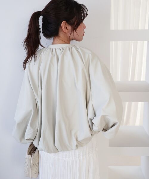 le.coeur blanc / ルクールブラン ブルゾン | 《WEB限定アイテム》バルーンデザインノーカラーブルゾン | 詳細15