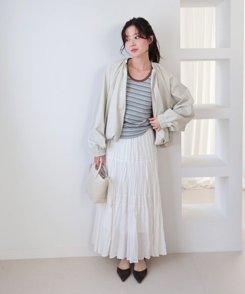 le.coeur blanc / ルクールブラン ブルゾン | 《WEB限定アイテム》バルーンデザインノーカラーブルゾン | 詳細16