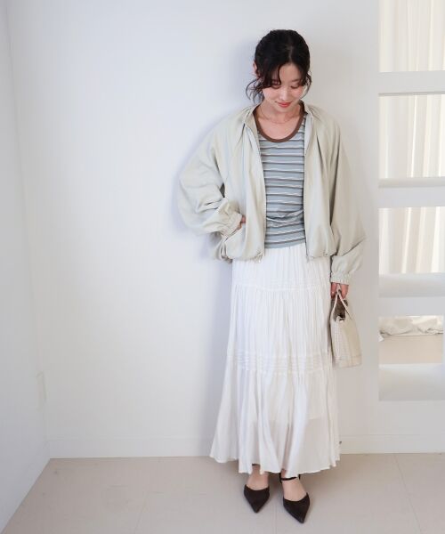 le.coeur blanc / ルクールブラン ブルゾン | 《WEB限定アイテム》バルーンデザインノーカラーブルゾン | 詳細17