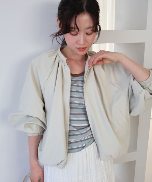 le.coeur blanc / ルクールブラン ブルゾン | 《WEB限定アイテム》バルーンデザインノーカラーブルゾン | 詳細5