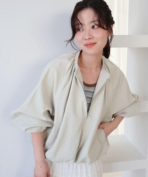 le.coeur blanc / ルクールブラン ブルゾン | 《WEB限定アイテム》バルーンデザインノーカラーブルゾン | 詳細9