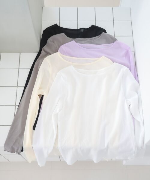 le.coeur blanc / ルクールブラン カットソー | シアークルーネックプルオーバー | 詳細1