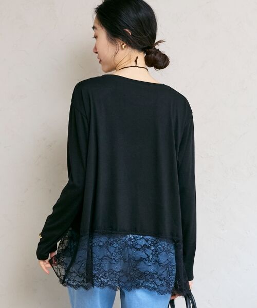 le.coeur blanc / ルクールブラン カットソー | 裾レースコンビカットソー | 詳細13