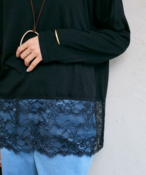 le.coeur blanc / ルクールブラン カットソー | 裾レースコンビカットソー | 詳細16