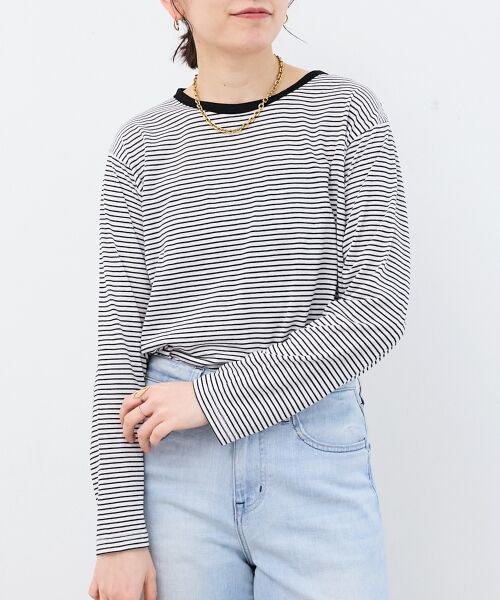 le.coeur blanc / ルクールブラン カットソー | シアーボーダーカットソー | 詳細21