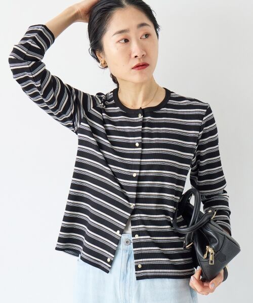 le.coeur blanc / ルクールブラン カーディガン・ボレロ | マルチボーダーリブカーデ | 詳細29